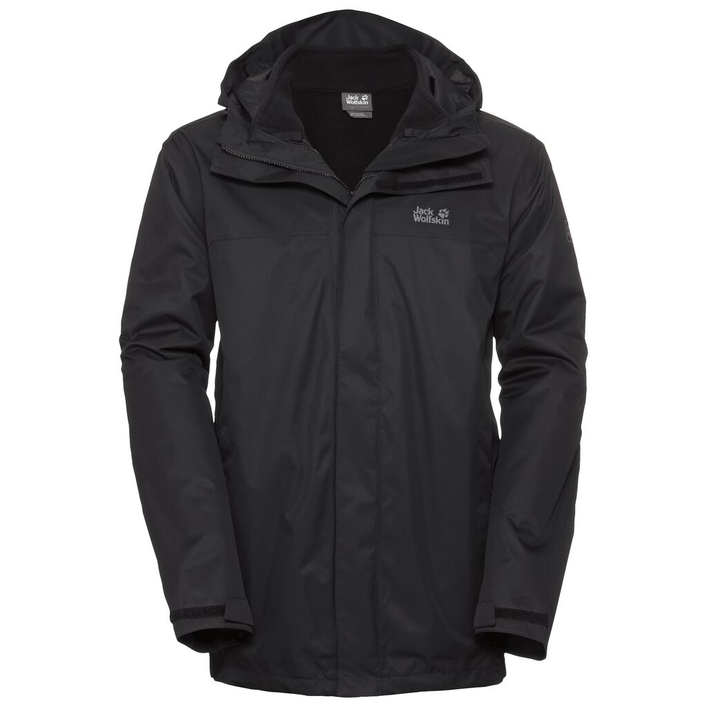 Jack Wolfskin TAVANIEN Vestes Homme Noir - FZUHOJG-65